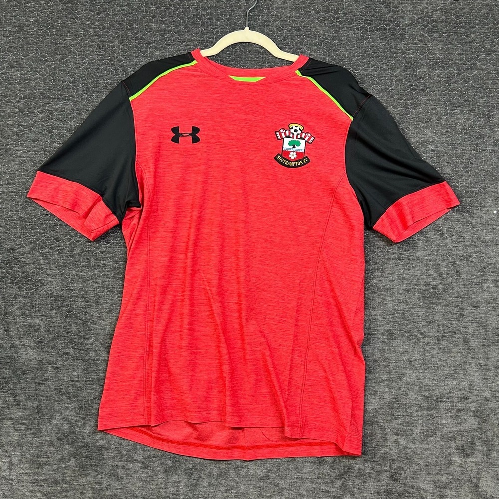 Under Armour HeatGear Southampton FC Shirt Mens Red Black Soccer Jersey L - NWT
